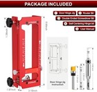 Door Hinge Jig Aluminum Alloy Adjustable Mortise Jig - Router Template Kit Fo   