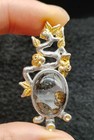 Kenya Sericho Pallasite Iron Meteorite Pendant Necklace