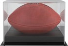 Black Base Acrylic Football Display Case With Mirror Back With Matte Finish