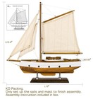 Sailingstory Wooden Sailboat Decor Sailing Ship Model Boat Natural