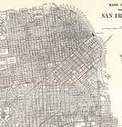 1941 Antique San Francisco Street Map City Map Of San Francisco California 2813