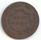 1826 Classic Head Half Cent  Decent Fine