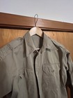 Vintage 1950   s Us Army Military Shirt Khaki Tan Long Sleeve Uniform Korean War