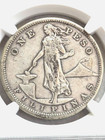 1907-s Manila Bay Shipwreck Usa Phillipines 1 Peso Ngc Genuine Salvage Coin