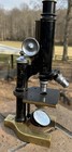 Antique Brass Bausch   Lomb Arthur H Thomas Co Microscope In Case
