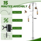 93  Tall Bird Feeding Station Kit Wild Bird Feeder Pole With 6 Hooks For Garden