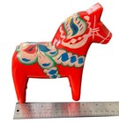 Swedish Dala Horse Red Painted Carved Wood 6 7 8    Tall Made In Sweden Vintage