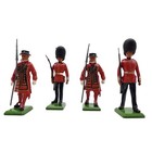 Britains Ltd Lead Royal Palace Guard England Red Coat Rare 1970 s Lot Of 4 Vtg