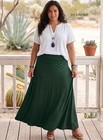 New Boho Plus Size Women s High Waisted Army Olive Green Maxi Skirt Xl 1x 2x 3x