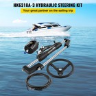 Hydraulic Outboard Boat Steering Kit Hk6400a-3 Ho5118 18  Hoses 300hp Helm Pump