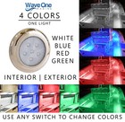 Wave One Marine   Surface Mount Led Rgbw 2 75  Stainless Courtesy Boat Rv Light