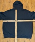 Adidas Mens Xl Trefoil Big Logo Hoodie Sweatshirt Top Jumper Black Pullover 7