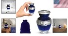 Purple Small Keepsake Cremation Urns For Human Ashes Adult With Velvet Bag