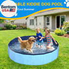 Foldable Dog Pool  Collapsible Dog Swimming Pool Hard Plastic Portable Pets Bath