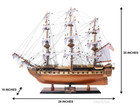 Uss Constitution Wooden Tall Ship Model 29  Old Ironsides Fully Assembled New