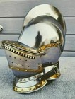 Medieval Knight Helmet Ancient Close     Steel Armor Larp Sca Crusader Helmet