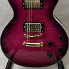 Custom Purple Flame Maple Lp Electric Guitar Hh Pickups U s Shipping