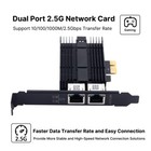 2 5gbe Dual Port Pcie Nic Intel I226 Chip Rj45 Ethernet Card Low Profile Bracket