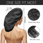 Extra Large Shower Cap  Double-layer Waterproof Reusable  Xl Satin Lining Shower