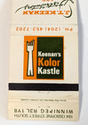Keenan s Kolor Kastle Winnipeg Canada Advertising Matchbook Cover Vintage Retro