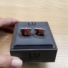 Linea Uomo Mens Silver Square Crystal Cufflinks Rhinestone Accent Cuff Links