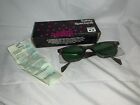 Rare Nib Vtg 1989 Bouton U-fit Z87 Horn Rim Green Lens Safety Glasses Gray Frame