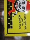 Porcelain Humpty Dumpty  Enamel Metal Sign Plate Size 30  X 15  Inches