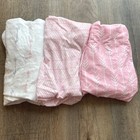 Baby Changing Pad Covers Lot Of 3 - Pink  Gray  White Elastic Nursery Essentials
