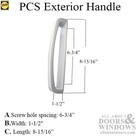 Pella Exterior Door Handle For Sliding Doors Non Handed White Finish Handles