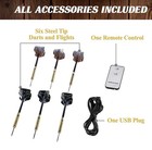 Bristle Dartboard Cabinet Set  Led Lights  Official Size Dart Board  By Barringt