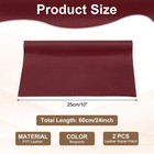 Leather Repair Patch  2 Pcs Self Adhesive Vinyl Patch  10 X 24  Burgundy