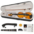 Full Size 4 4 Violin Set For Adults Beginners With Hard Case Bow Shoulder Rest