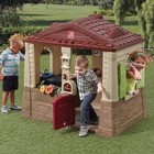 New Neat  amp  Tidy Cottage Ii Brown Playhouse Plastic Kids Outdoor Toy