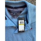 Tommy Hilfiger Boys Azure Blue Heather Polo Shirt Size M 12-14 Tbsgb74f
