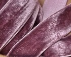 Vintage Velvet 1  Ribbon Rayon Dusty Plum 76 pc Made In France