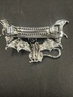 Victorian Trading Co Silver Cat Bat Wing Barrette Hair Jewelry 29s