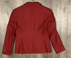 Vintage Talbots Women s Shetland Wool Cranberry Red Logo Buttons Blazer Jacket 6