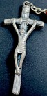2000 Ad Catholic Wood Bead Rosary Silver Tone Mary Center  Crucifix Italy