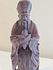 Chinese Carved Wooden Wenchang Wang 8  Statue Figurine Vintage To Antique