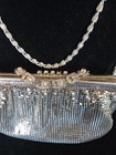 Vintage Silver Metal Mesh Purse Handbag Art Deco Rounds Luggage Providence Ri 