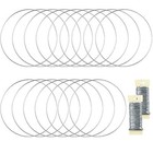 16 Pack Floral Hoop Metal Rings For Crafts Macrame Rings Hoop 18 Inches Silver