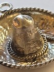 Sterling Silver   Sombrero Charm   Says  mexico     Vintage C1970