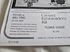 Niop Vtg Bucilla Creative Needlecraft Crewel Embroidery Kit Flower Vendor