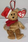 Ty Jingle Beanie Baby - 1997 Holiday Teddy Bear Tags 5 5  Mwmts Ornament Holiday