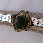 Stunning Ancient Roman Silver Ring With Green Stone     Rare Collector Piece