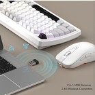 Wireless Rgb Backlit Gaming Keyboard And Mouse Bundle  Adjustable Mouse  White