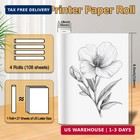 4 Rolls A4 Thermal Printer Paper 8 5x11  For M08f M832 M834 Portable Printer