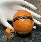 Midwest Phb Porcelain Hinged Trinket Box  orange Fruit   Juice Carton Trinket 