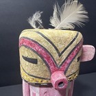 Old Hopi Pueblo Native American Pink Multicolor Carved Cotton Wood Kachina Doll