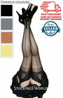 Fully Fashioned Stockings Seamed Cuban Heel Key Hole Welt  Various Colour M l